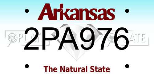 2PA976 Arkansas License Plate
