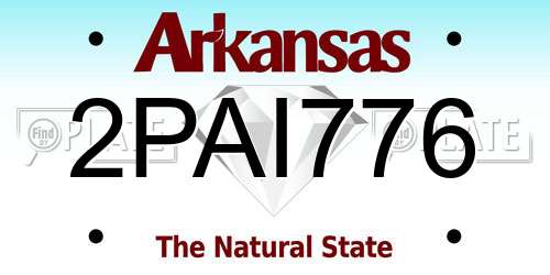 2PAI776 Arkansas License Plate