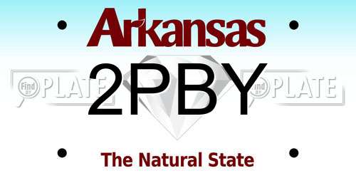 2PBY Arkansas License Plate