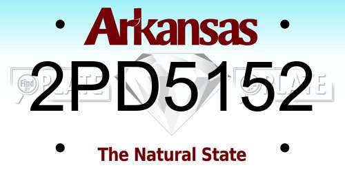 2PD5152 Arkansas License Plate