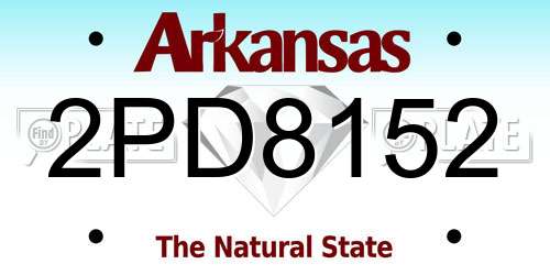 2PD8152 Arkansas License Plate