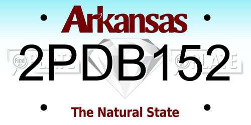 2PDB152 Arkansas License Plate