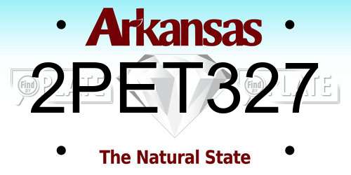 2PET327 Arkansas License Plate