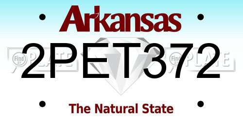 2PET372 Arkansas License Plate