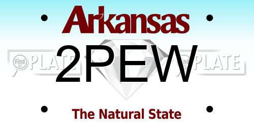2PEW Arkansas License Plate