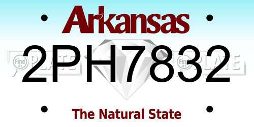2PH7832 Arkansas License Plate