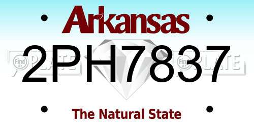 2PH7837 Arkansas License Plate