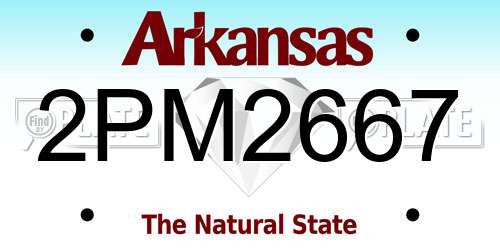 2PM2667 Arkansas License Plate