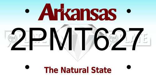 2PMT627 Arkansas License Plate