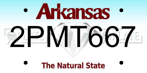 2PMT667 Arkansas License Plate