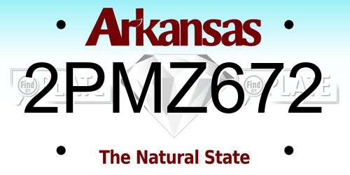 2PMZ672 Arkansas License Plate