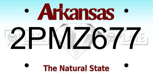 2PMZ677 Arkansas License Plate