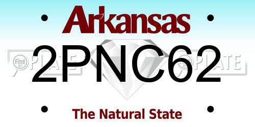 2PNC62 Arkansas License Plate