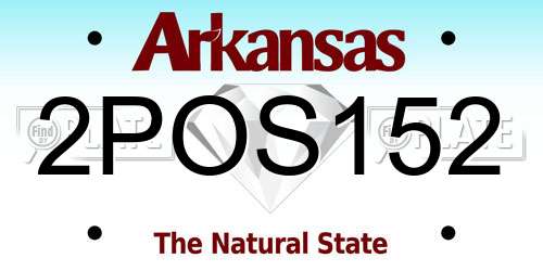 2POS152 Arkansas License Plate