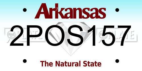 2POS157 Arkansas License Plate