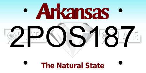 2POS187 Arkansas License Plate