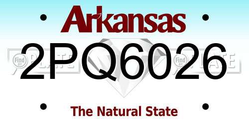 2PQ6026 Arkansas License Plate