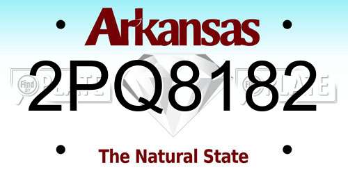 2PQ8182 Arkansas License Plate