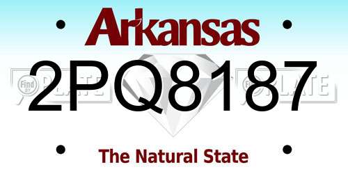 2PQ8187 Arkansas License Plate