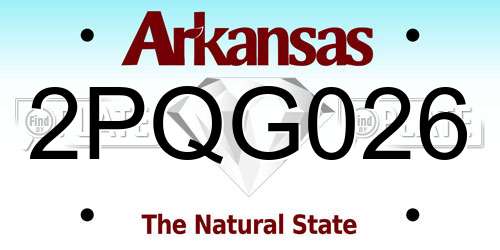 2PQG026 Arkansas License Plate