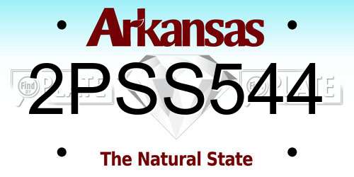 2PSS544 Arkansas License Plate