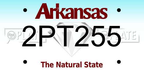 2PT255 Arkansas License Plate