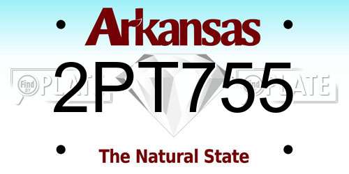 2PT755 Arkansas License Plate