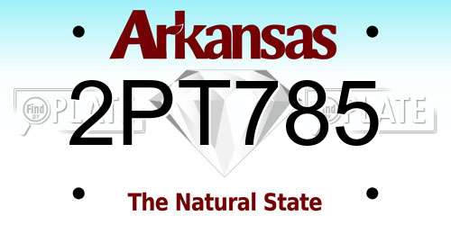 2PT785 Arkansas License Plate