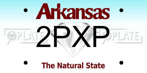 2PXP Arkansas License Plate