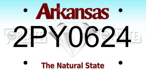 2PY0624 Arkansas License Plate