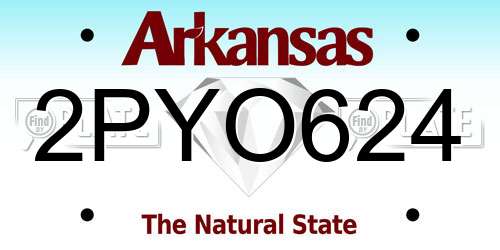 2PYO624 Arkansas License Plate