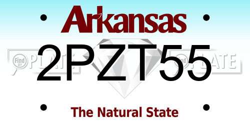 2PZT55 Arkansas License Plate