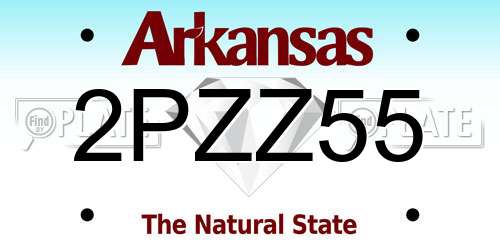 2PZZ55 Arkansas License Plate