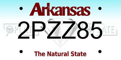 2PZZ85 Arkansas License Plate