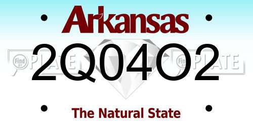 2Q04O2 Arkansas License Plate