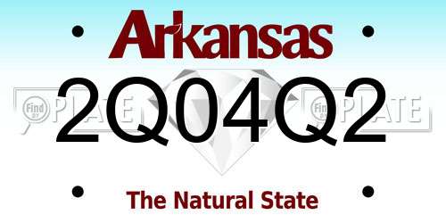 2Q04Q2 Arkansas License Plate