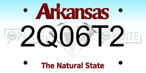 2Q06T2 Arkansas License Plate