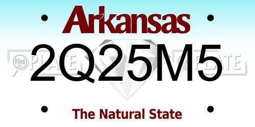 2Q25M5 Arkansas License Plate