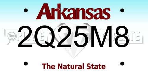 2Q25M8 Arkansas License Plate