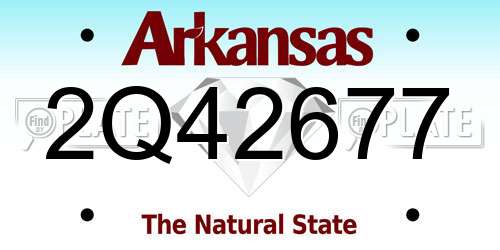 2Q42677 Arkansas License Plate