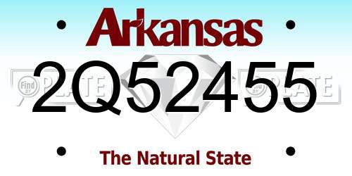 2Q52455 Arkansas License Plate