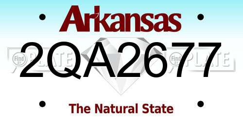 2QA2677 Arkansas License Plate