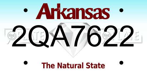 2QA7622 Arkansas License Plate