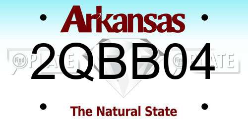2QBB04 Arkansas License Plate