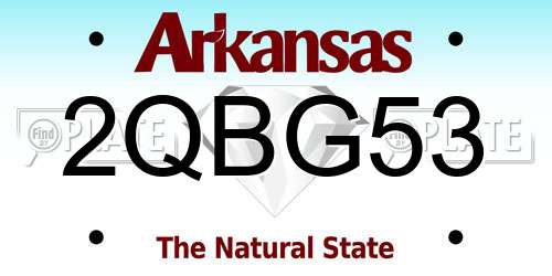 2QBG53 Arkansas License Plate