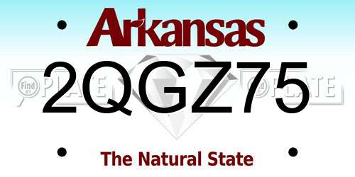2QGZ75 Arkansas License Plate