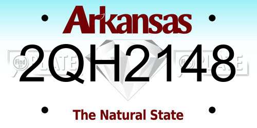 2QH2148 Arkansas License Plate