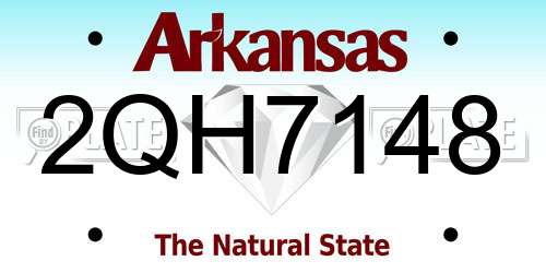 2QH7148 Arkansas License Plate