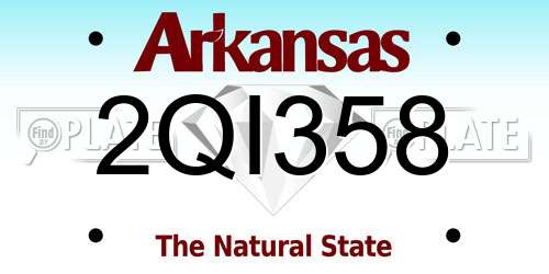 2QI358 Arkansas License Plate