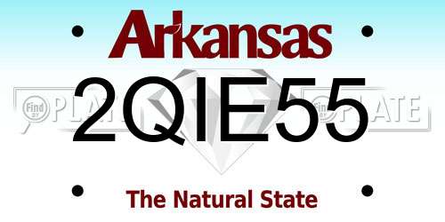 2QIE55 Arkansas License Plate